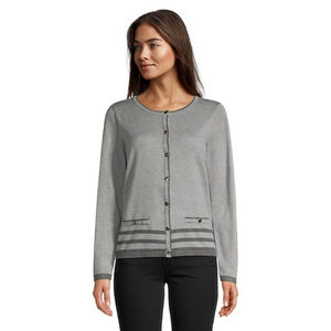 Karen Scott Women's Size Extra Large Gray Button-Down Knit Cardigan NWT